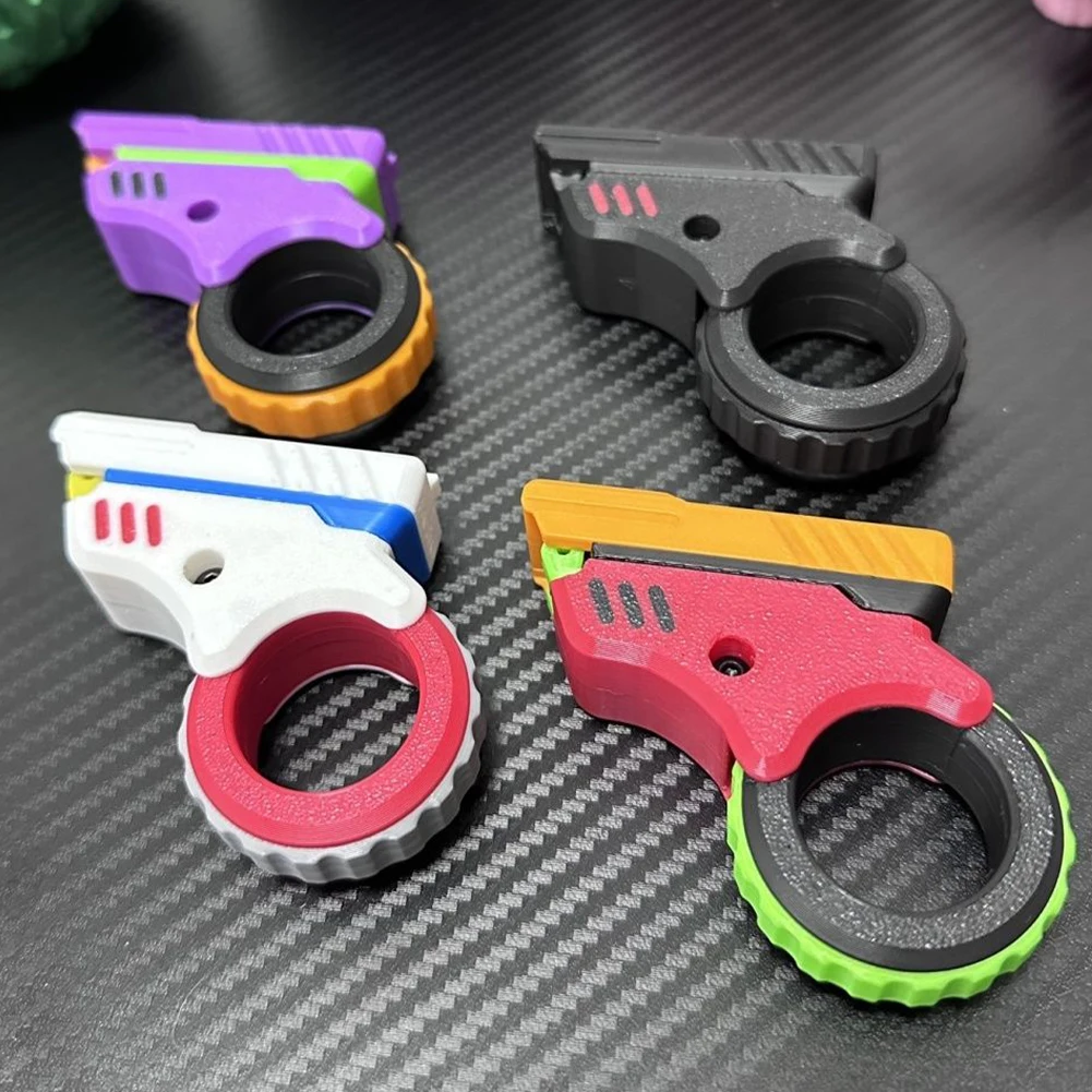 3d Printed Edc Stress Shot Fidget Spinner Gun Shaped Toy - Playfidgettoy